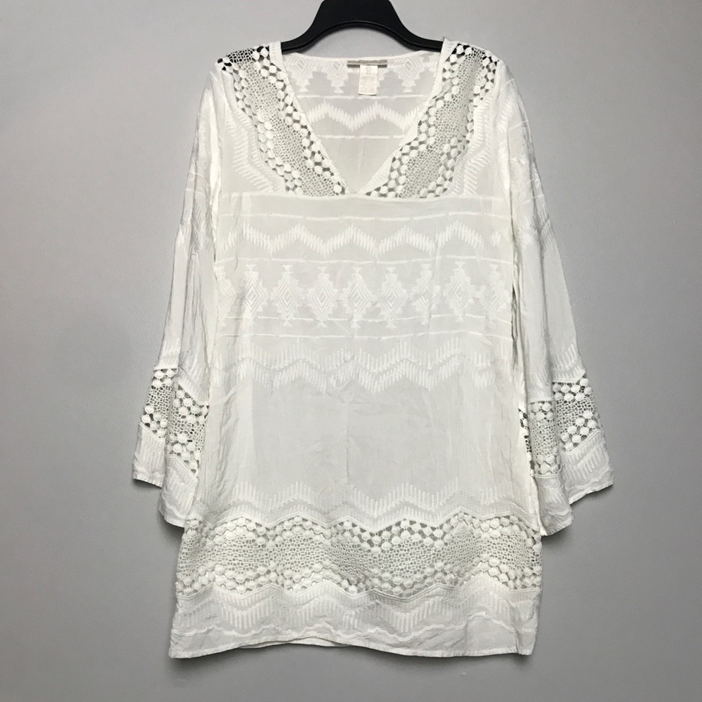 Elegant White Crochet Cover-Up